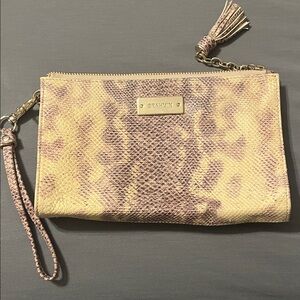 Brahmin Gold and Pink Patterned Clutch